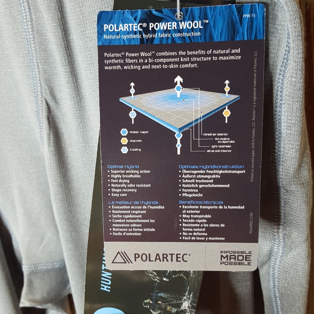 Sixsite Cimarron Base Layer Bottoms Polartec Wool - image 3